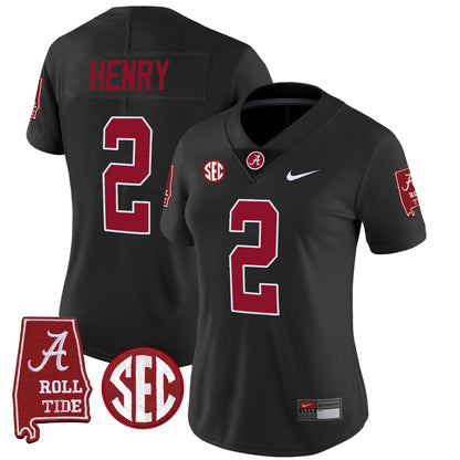 Women's Alabama Crimson Tide Vapor Limited Jersey V3 - Alabama Map - All Stitched