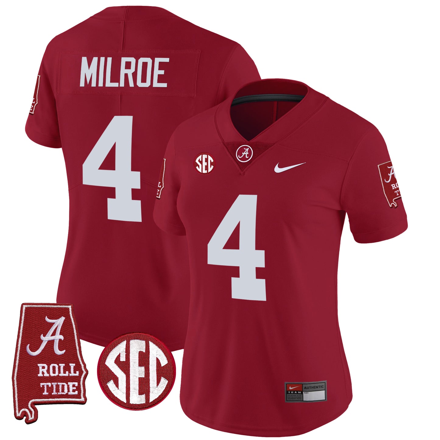 Women's Alabama Crimson Tide Vapor Limited Jersey V3 - Alabama Map - All Stitched