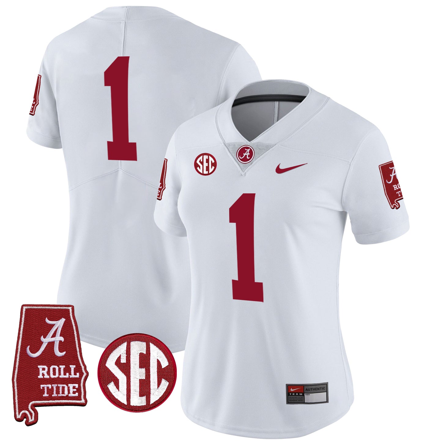 Women's Alabama Crimson Tide Vapor Limited Jersey V3 - Alabama Map - All Stitched