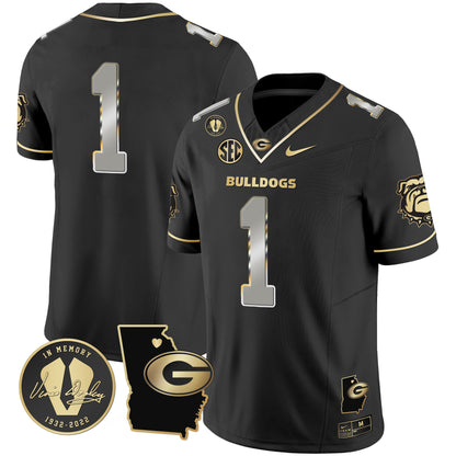 Georgia Bulldogs 2023 Vapor Jersey V4 - Georgia Map - All Stitched