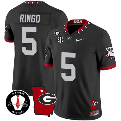 Georgia Bulldogs 2023 Vapor Jersey V4 - Georgia Map - All Stitched