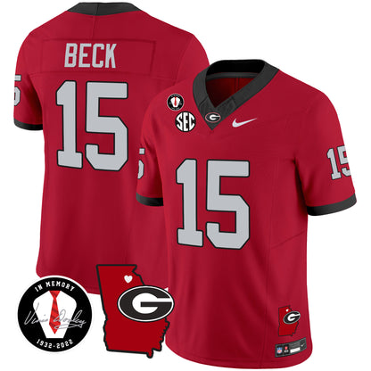 Georgia Bulldogs 2023 Vapor Jersey V4 - Georgia Map - All Stitched