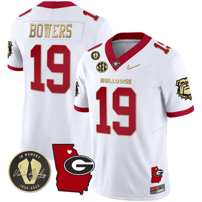 Georgia Bulldogs 2023 Vapor Jersey V4 - Georgia Map - All Stitched