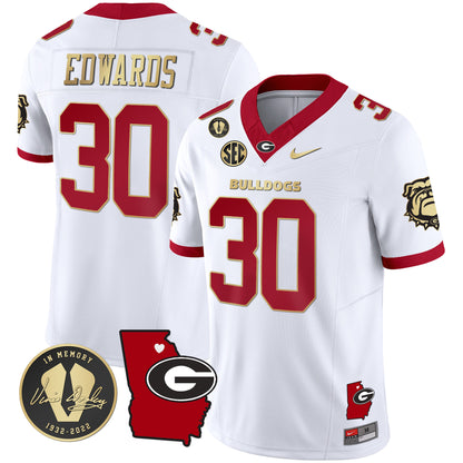 Georgia Bulldogs 2023 Vapor Jersey V4 - Georgia Map - All Stitched