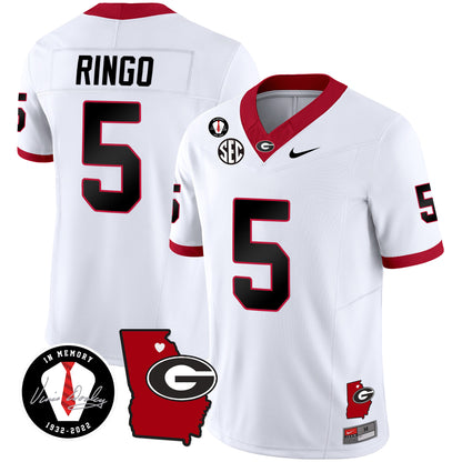 Georgia Bulldogs 2023 Vapor Jersey V4 - Georgia Map - All Stitched