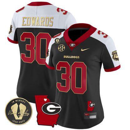 Women's Georgia Bulldogs 2023 Vapor Jersey V4 - Georgia Map - All Stitched