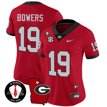 Women's Georgia Bulldogs 2023 Vapor Jersey V4 - Georgia Map - All Stitched