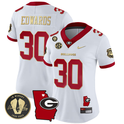 Women's Georgia Bulldogs 2023 Vapor Jersey V4 - Georgia Map - All Stitched