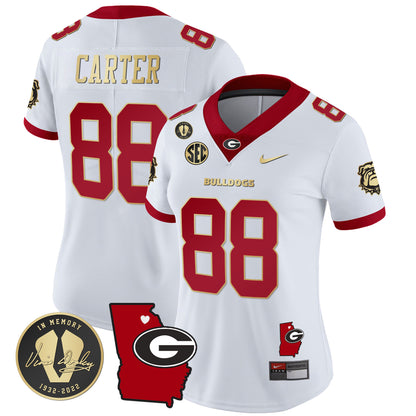 Women's Georgia Bulldogs 2023 Vapor Jersey V4 - Georgia Map - All Stitched