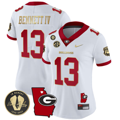 Women's Georgia Bulldogs 2023 Vapor Jersey V4 - Georgia Map - All Stitched