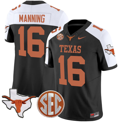 Texas Longhorns State Map & SEC Patch Vapor Jersey V2 - All Stitched