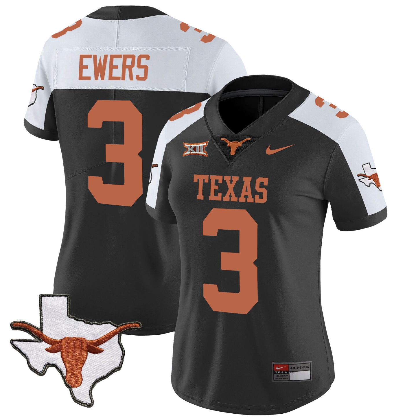 Women's Texas Longhorns Vapor Limited Jersey V3 - All Stitched