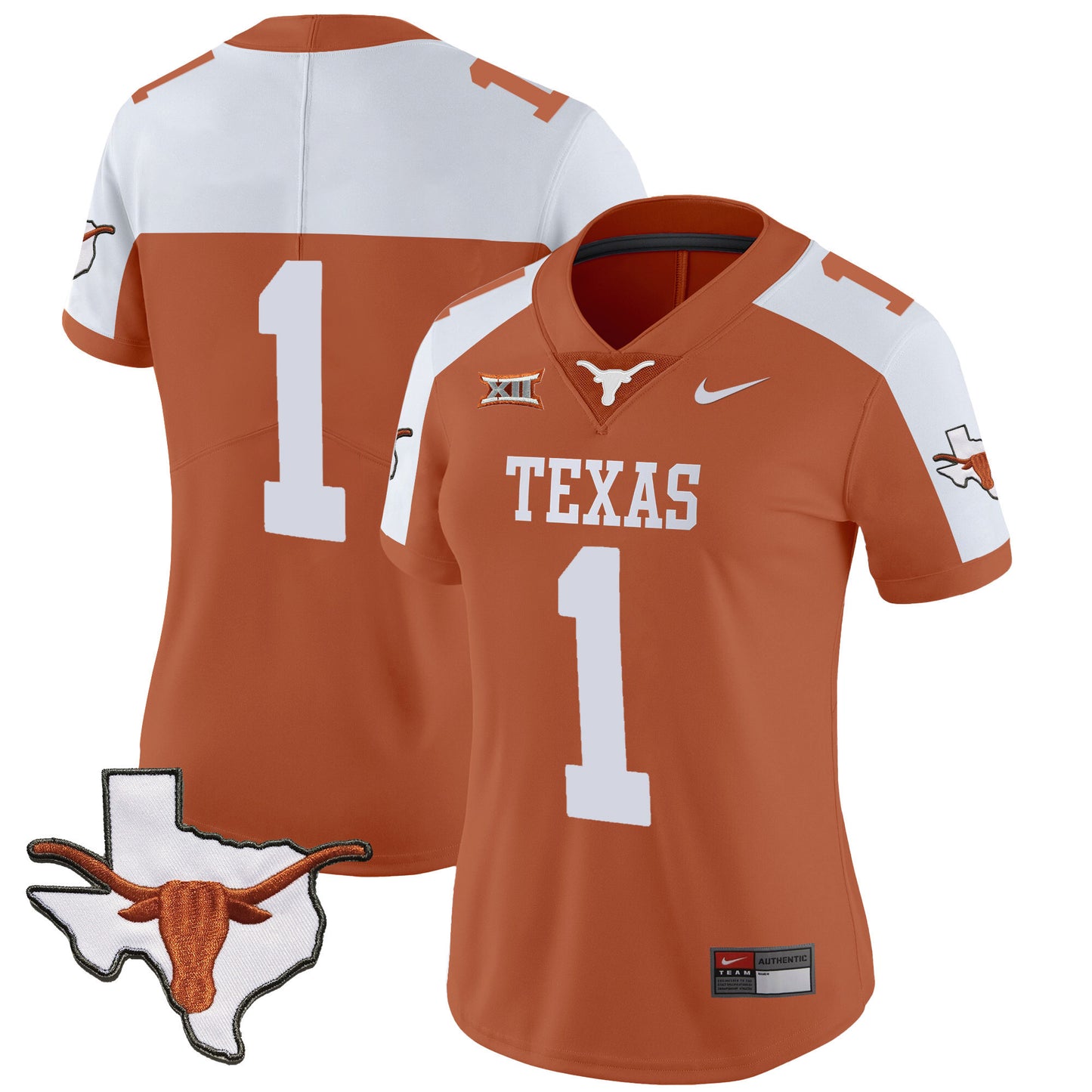 Women's Texas Longhorns Vapor Limited Jersey V3 - All Stitched