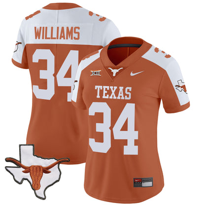 Women's Texas Longhorns Vapor Limited Jersey V3 - All Stitched