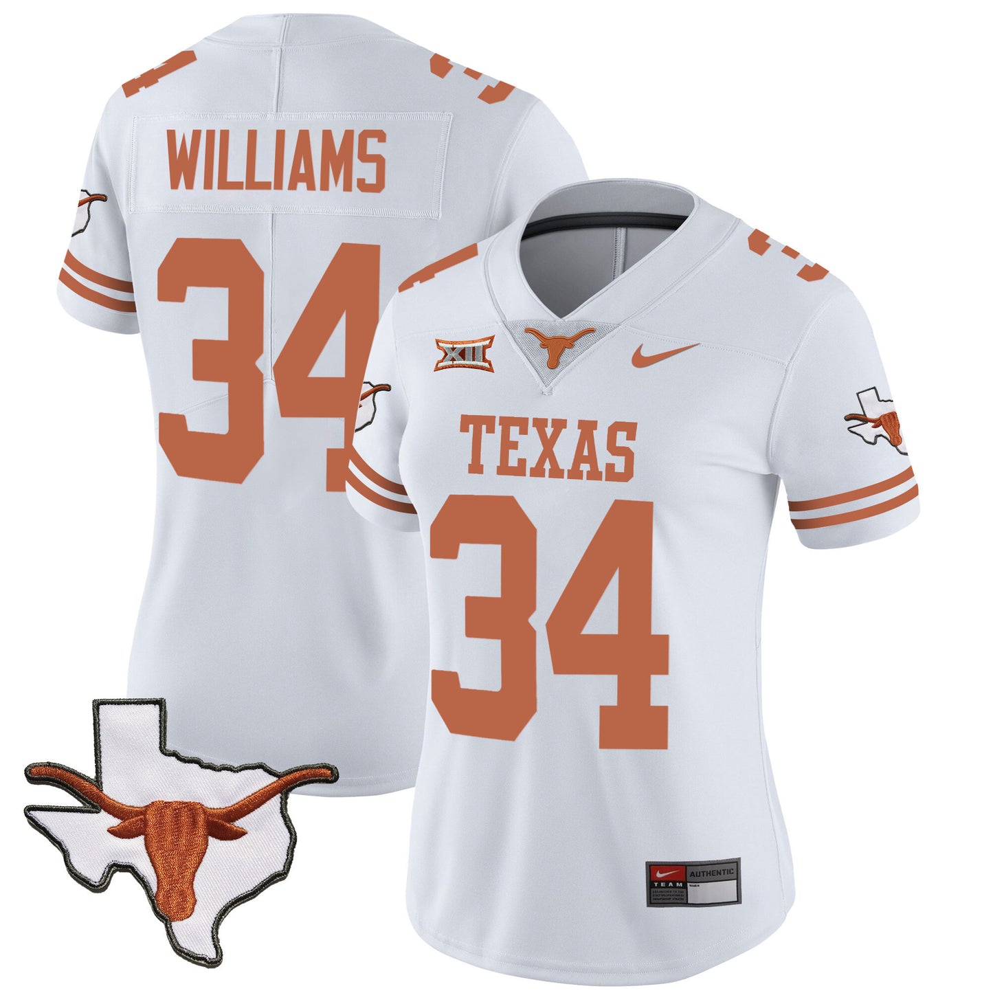 Women's Texas Longhorns Vapor Limited Jersey V3 - All Stitched