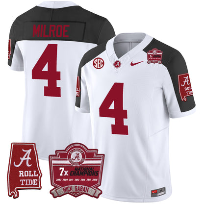 Alabama Crimson Tide Nick Saban 7x Champions Patch Vapor Jersey - All Stitched