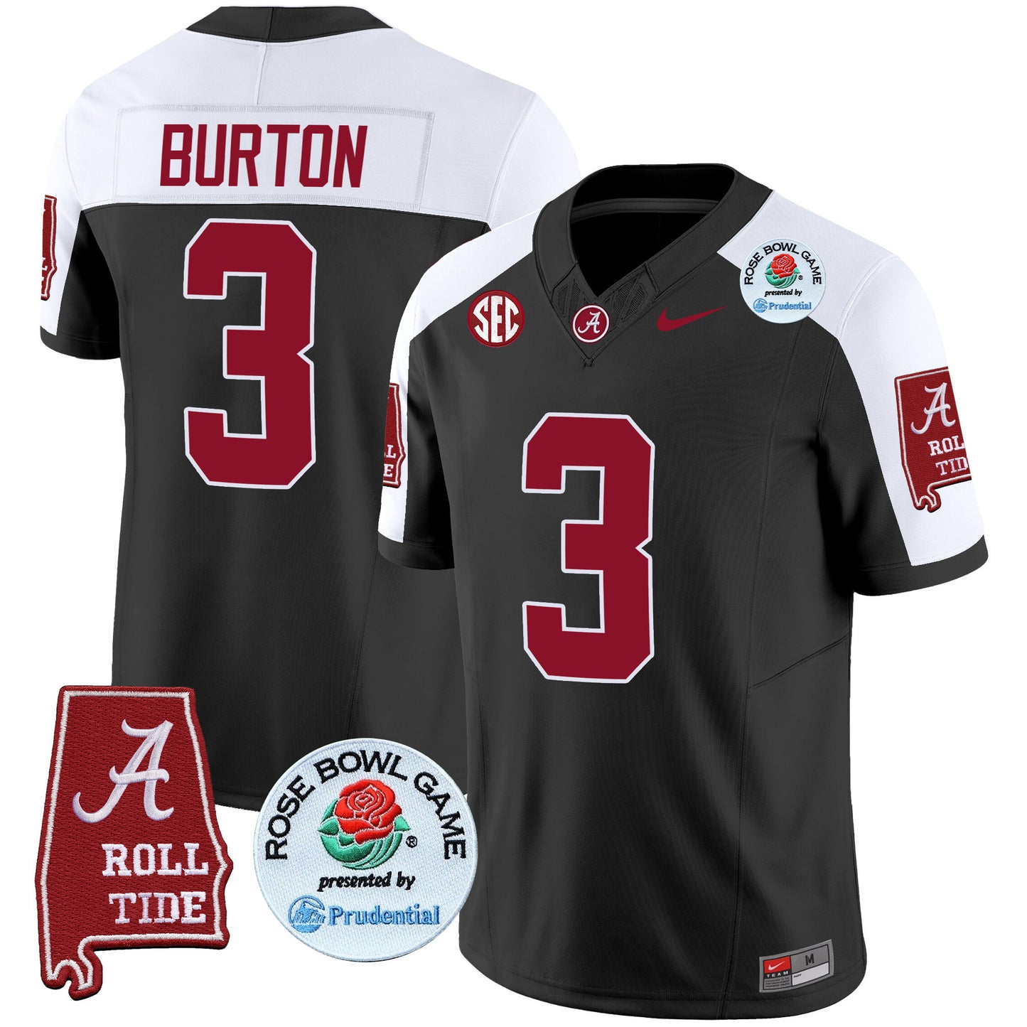 Alabama Crimson Tide Rose Bowl Patch Vapor Limited Jersey - All Stitched