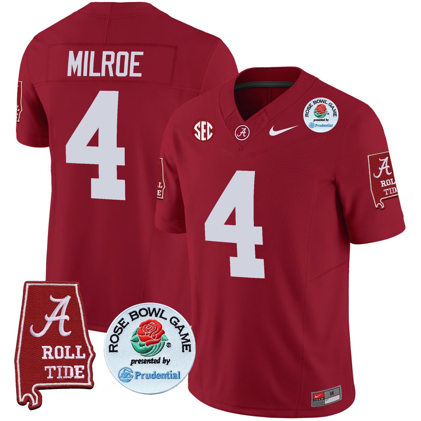 Alabama Crimson Tide Rose Bowl Patch Vapor Limited Jersey - All Stitched