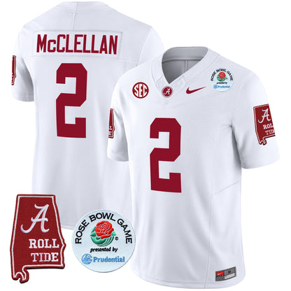 Alabama Crimson Tide Rose Bowl Patch Vapor Limited Jersey - All Stitched