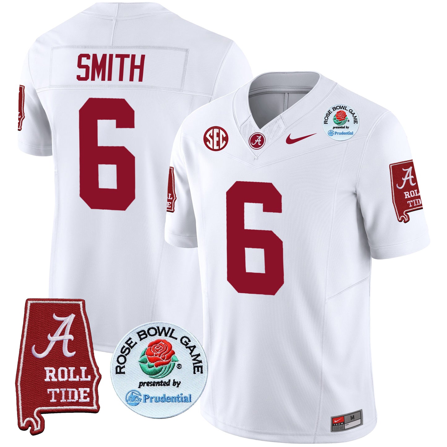 Alabama Crimson Tide Rose Bowl Patch Vapor Limited Jersey - All Stitched