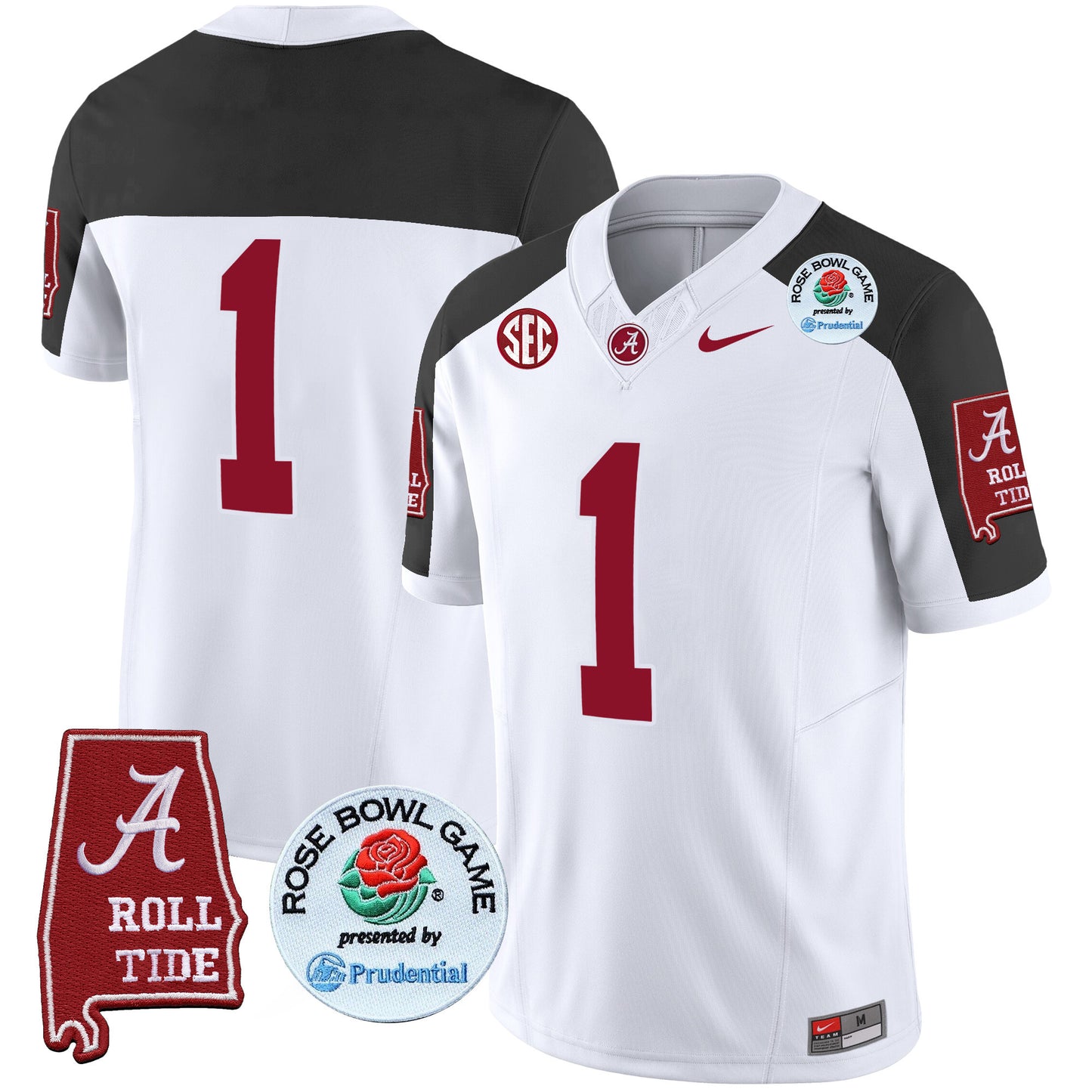 Alabama Crimson Tide Rose Bowl Patch Vapor Limited Jersey - All Stitched