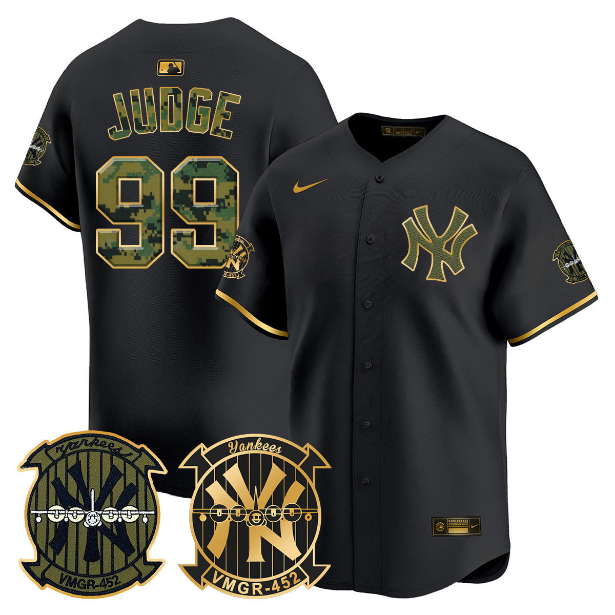 Men's New York Yankees Woodland USMC Alternate Vapor Premier Limited Jersey - All Stitched