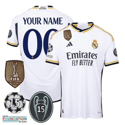 Custom RM 23/24 Jersey - 15th UEFA Champion Patch