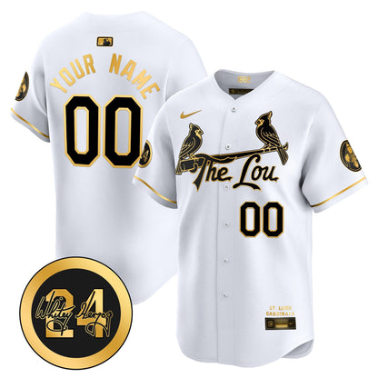 St. Louis Cardinals 2024 City Connect Whitey Herzog Patch Vapor Premier Limited Custom Jersey - All Stitched