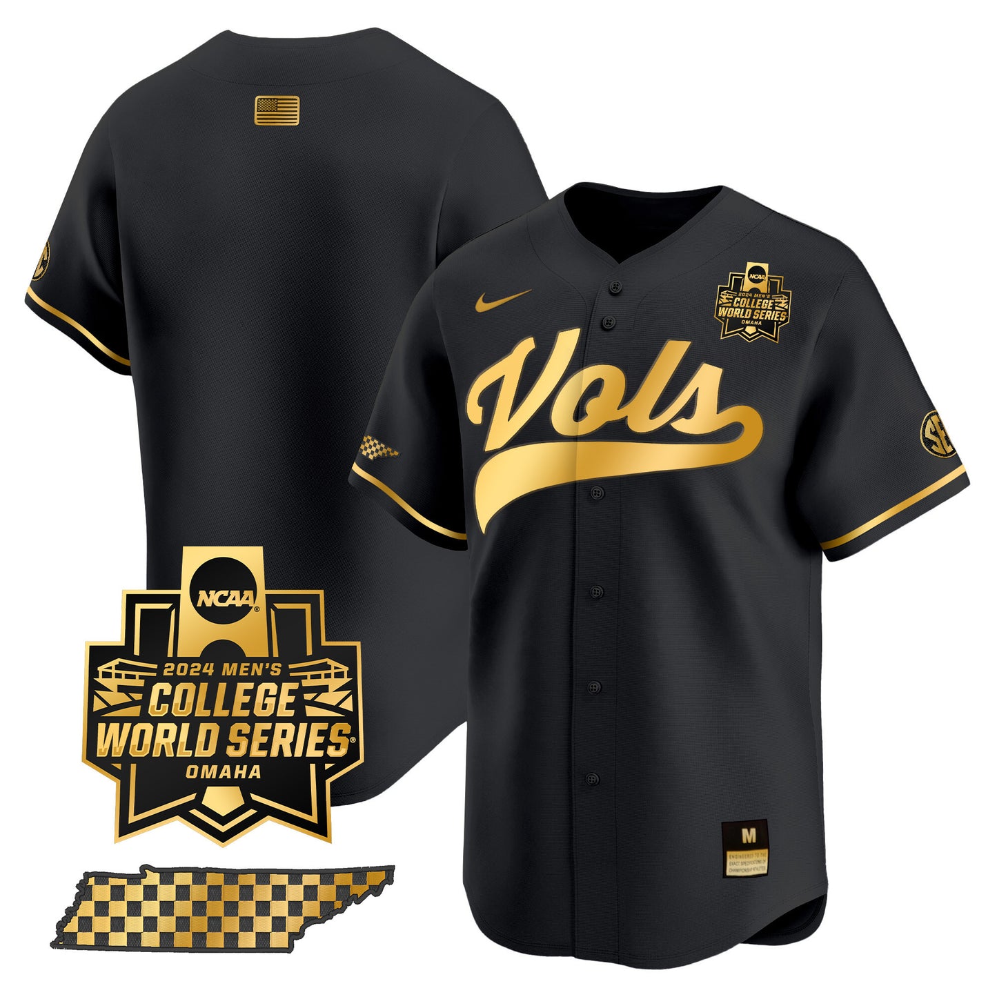 Tennessee 2024 College World Series Vapor Premier Limited Jersey V2 - All Stitched