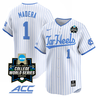 North Carolina Tar Heels 2024 College World Series Vapor Premier Limited Jersey - All Stitched