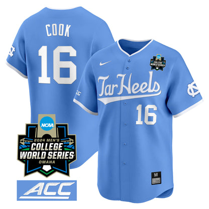 North Carolina Tar Heels 2024 College World Series Vapor Premier Limited Jersey - All Stitched