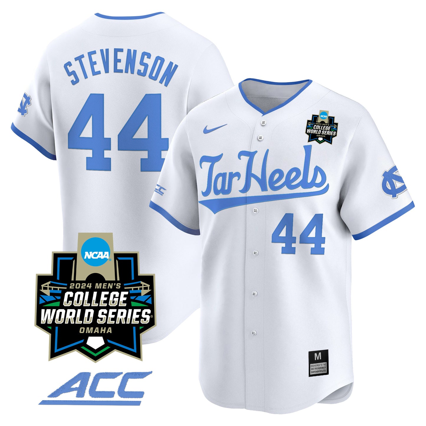 North Carolina Tar Heels 2024 College World Series Vapor Premier Limited Jersey - All Stitched