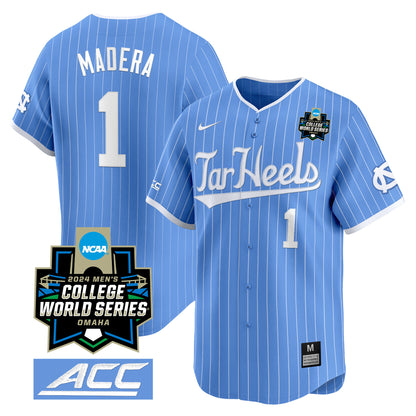 North Carolina Tar Heels 2024 College World Series Vapor Premier Limited Jersey - All Stitched