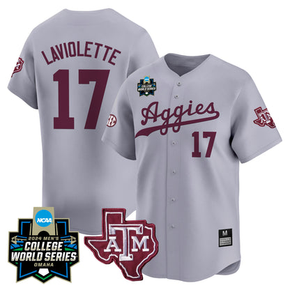 Texas A&M Aggies 2024 College World Series Vapor Premier Limited Jersey - All Stitched