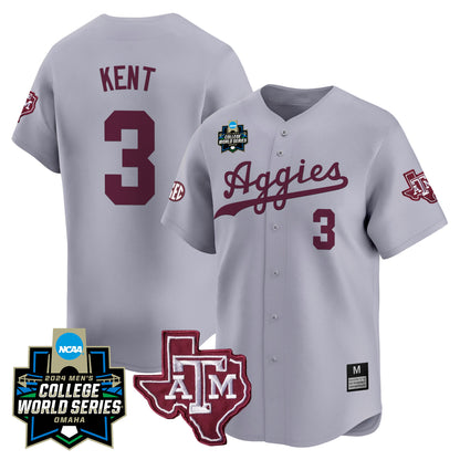 Texas A&M Aggies 2024 College World Series Vapor Premier Limited Jersey - All Stitched