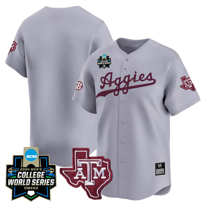 Texas A&M Aggies 2024 College World Series Vapor Premier Limited Jersey - All Stitched