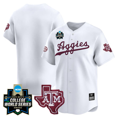 Texas A&M Aggies 2024 College World Series Vapor Premier Limited Jersey - All Stitched