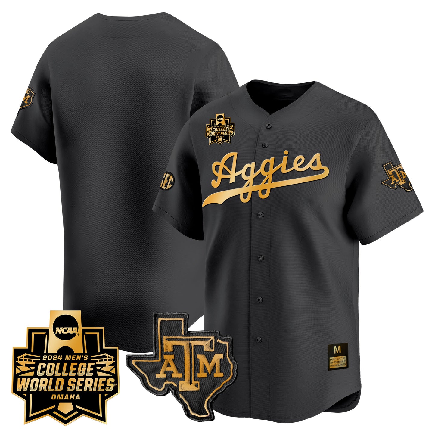 Texas A&M Aggies 2024 College World Series Vapor Premier Limited Jersey - All Stitched