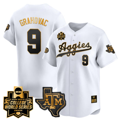 Texas A&M Aggies 2024 College World Series Vapor Premier Limited Jersey - All Stitched