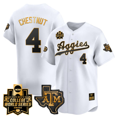 Texas A&M Aggies 2024 College World Series Vapor Premier Limited Jersey - All Stitched