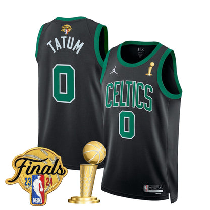 Celtics 2024 Final & Champions Patch Swingman Jersey - All Stitched