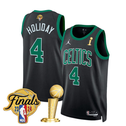 Celtics 2024 Final & Champions Patch Swingman Jersey - All Stitched