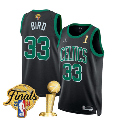 Celtics 2024 Final & Champions Patch Swingman Jersey - All Stitched