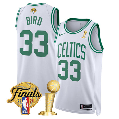 Celtics 2024 Final & Champions Patch Swingman Jersey - All Stitched