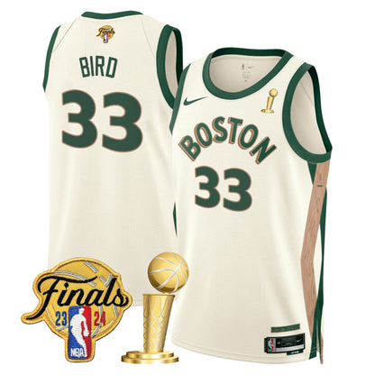 Celtics 2024 Final & Champions Patch Swingman Jersey - All Stitched