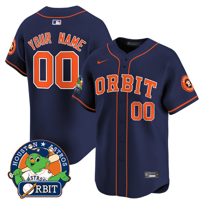 Astros Orbit Patch Vapor Premier Limited Custom Jersey - All Stitched