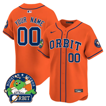 Astros Orbit Patch Vapor Premier Limited Custom Jersey - All Stitched