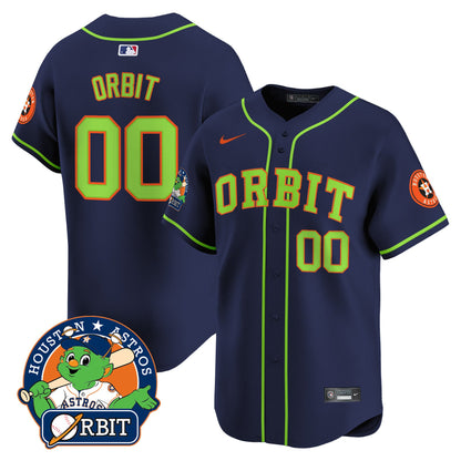 Astros Orbit Patch Vapor Premier Limited Jersey - All Stitched