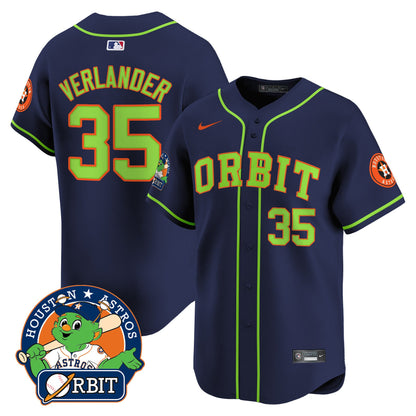 Astros Orbit Patch Vapor Premier Limited Jersey - All Stitched