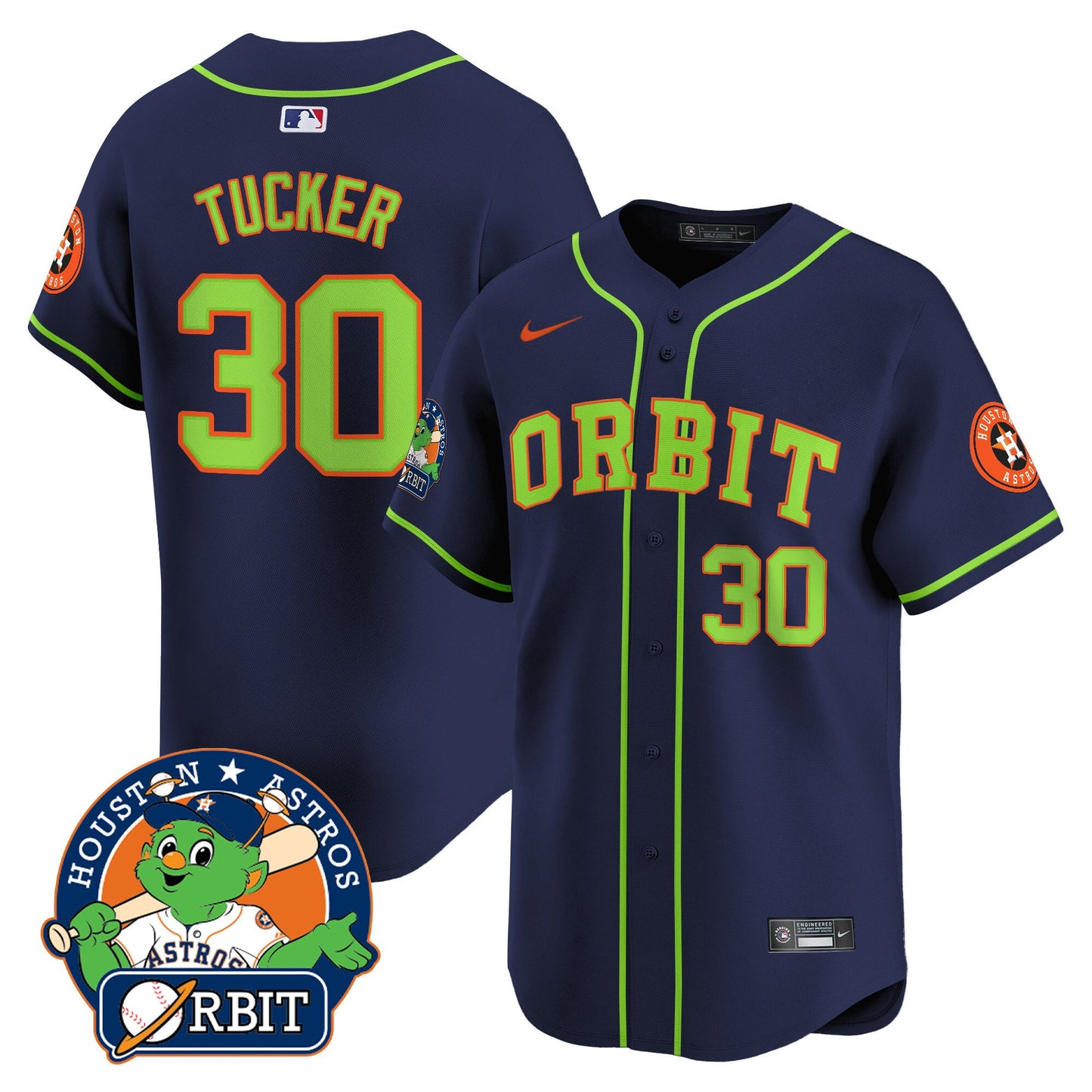 Astros Orbit Patch Vapor Premier Limited Jersey - All Stitched